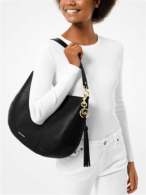 michael kors brooke bag|Brooke Large Pebbled Leather Shoulder Bag .